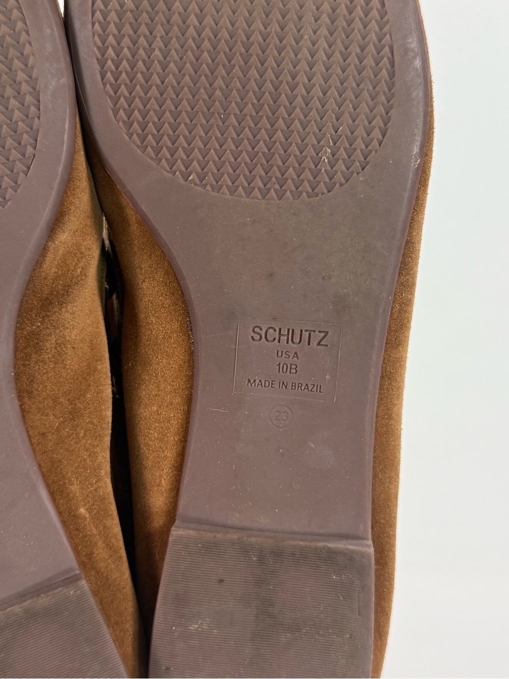 SCHUTZ Brown Suede LAURIE Studded Loafers size 10 - Picture 8 of 8